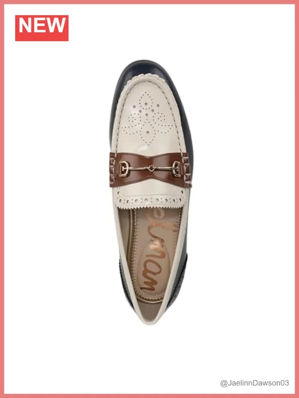 Classic Leather Loafers, Slip-On, Almond Toe, Brogue Detail, Flat Heel, Formal